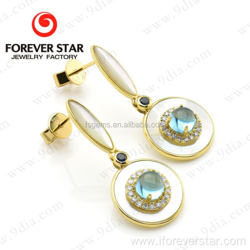 9ct Simple Gold Earring Designs for Women